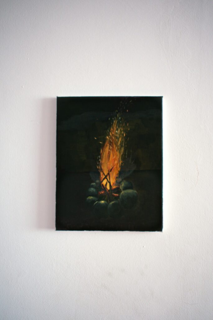 framed art on wall